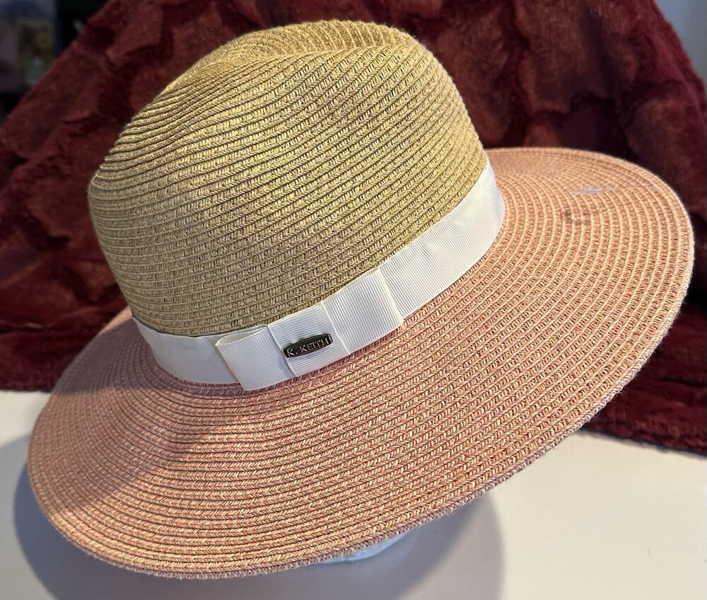 Karen Keith Great Hats Womens Wide Brim Sun Protection Beach Hat Packable Peach